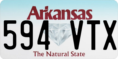AR license plate 594VTX