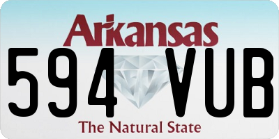 AR license plate 594VUB