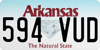 AR license plate 594VUD