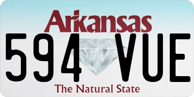 AR license plate 594VUE