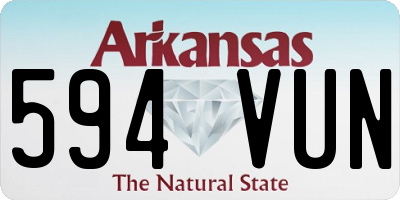 AR license plate 594VUN