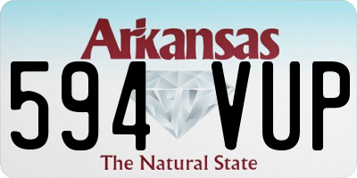 AR license plate 594VUP