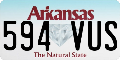 AR license plate 594VUS