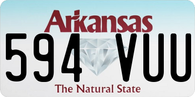 AR license plate 594VUU