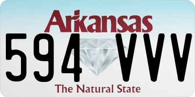AR license plate 594VVV