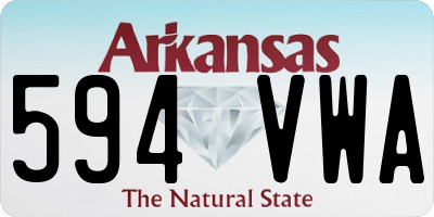 AR license plate 594VWA