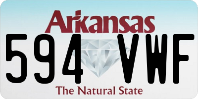 AR license plate 594VWF