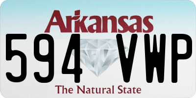 AR license plate 594VWP