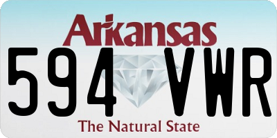 AR license plate 594VWR