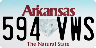 AR license plate 594VWS