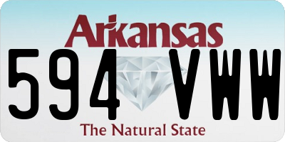 AR license plate 594VWW