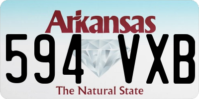 AR license plate 594VXB