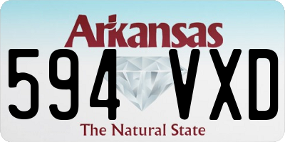 AR license plate 594VXD