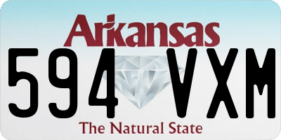 AR license plate 594VXM