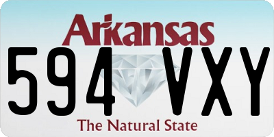 AR license plate 594VXY