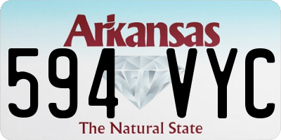 AR license plate 594VYC