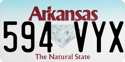 AR license plate 594VYX