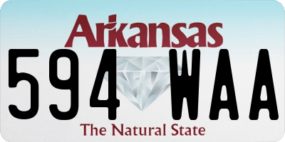 AR license plate 594WAA