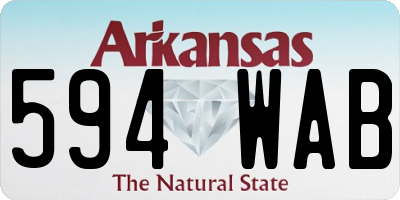 AR license plate 594WAB