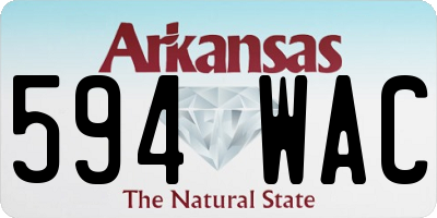 AR license plate 594WAC