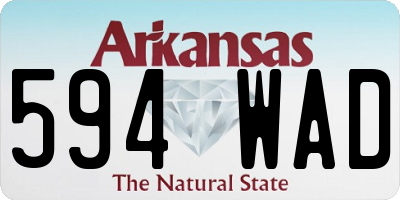 AR license plate 594WAD