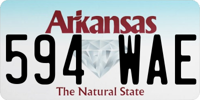 AR license plate 594WAE