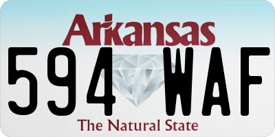 AR license plate 594WAF