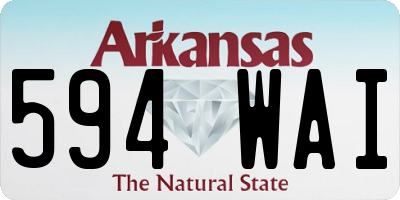 AR license plate 594WAI