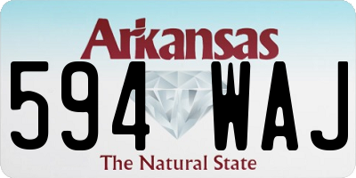 AR license plate 594WAJ