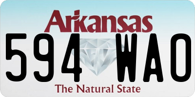 AR license plate 594WAO