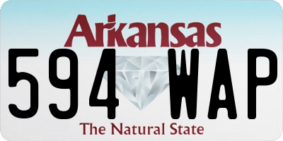 AR license plate 594WAP
