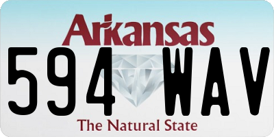 AR license plate 594WAV