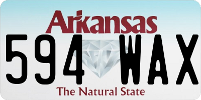 AR license plate 594WAX