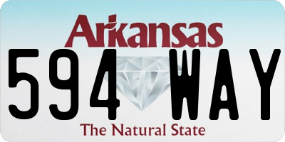 AR license plate 594WAY