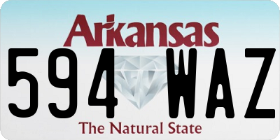 AR license plate 594WAZ