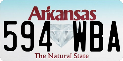 AR license plate 594WBA