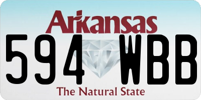 AR license plate 594WBB