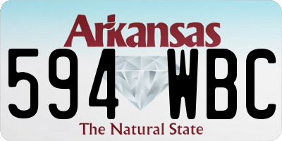 AR license plate 594WBC
