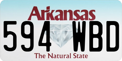 AR license plate 594WBD