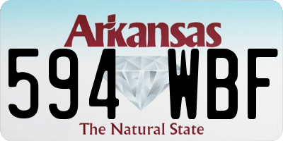 AR license plate 594WBF