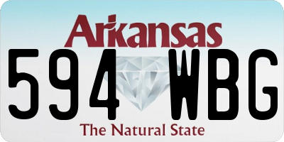 AR license plate 594WBG