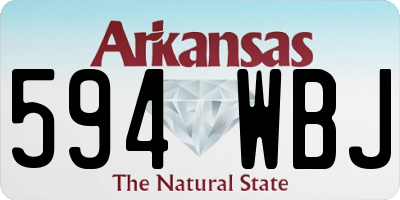 AR license plate 594WBJ