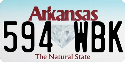 AR license plate 594WBK