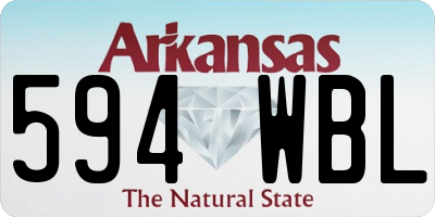 AR license plate 594WBL