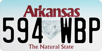 AR license plate 594WBP