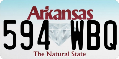 AR license plate 594WBQ