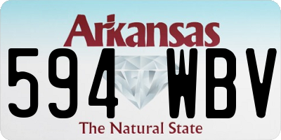 AR license plate 594WBV