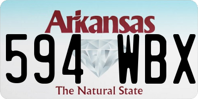 AR license plate 594WBX