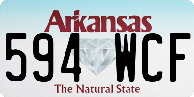 AR license plate 594WCF