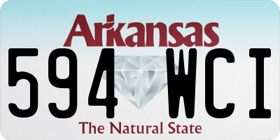AR license plate 594WCI